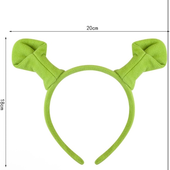 Green Shrek Ogre Ears Headband - Picture 5 of 9